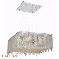 cheap wholesale crystal rectangle hanging light pendant chandelier for restaurants